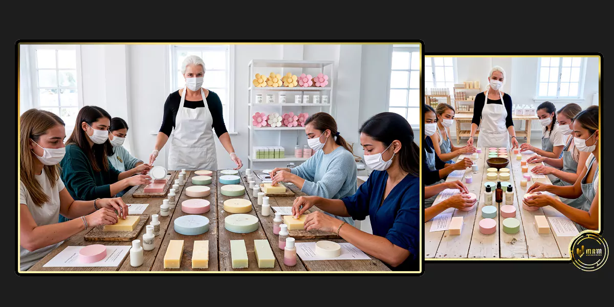 Soap-making workshop in Dubai for corporate events